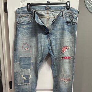 Polo Ralph Lauren men's Stylish Distressed Blue Jeans